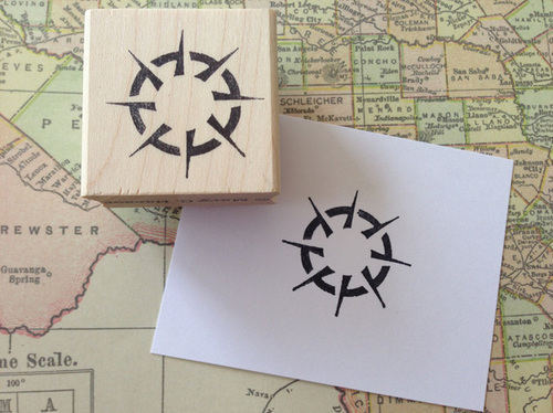 Map Rubber Stamp