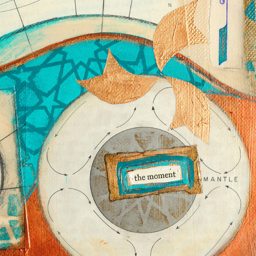 ©2013 Mary C. Nasser, The Moment (detail), mixed-media/acrylic on canvas, 8 x 10 inches