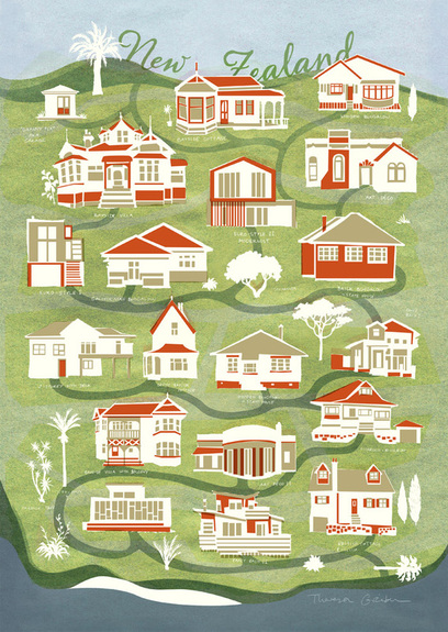 Map of New Zealand Houses
