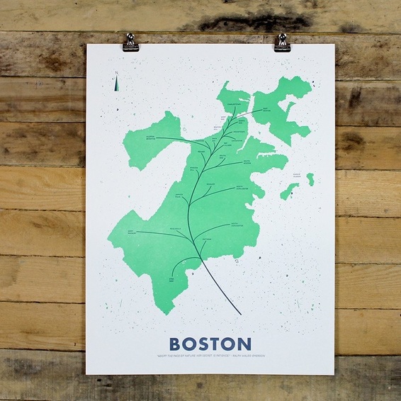 Boston Leaf Map