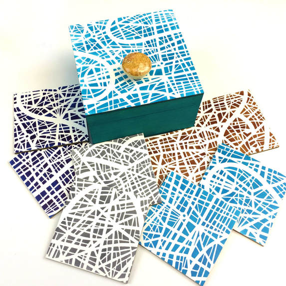Mary C. Nasser, Map Box and Coasters