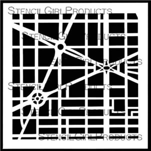 City Map stencil