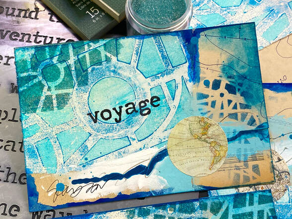 Mixed Media Postcards by Mary C. Nasser