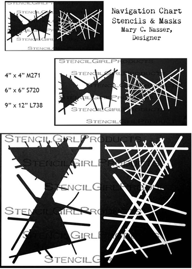 StencilGirl Navigational Chart Stencils & Masks designed by Mary C. Nasser
