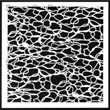 Abstract Water Surface stencil