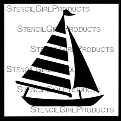 Sailboat stencil