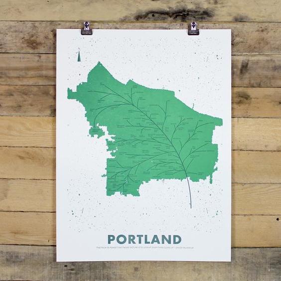 Portland Leaf Map