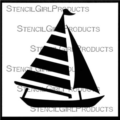 Sailboat Stencil at StencilGirl Products