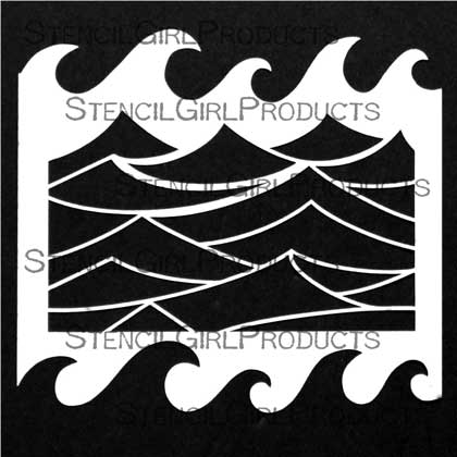 Water's Edge Stencil at StencilGirl Products